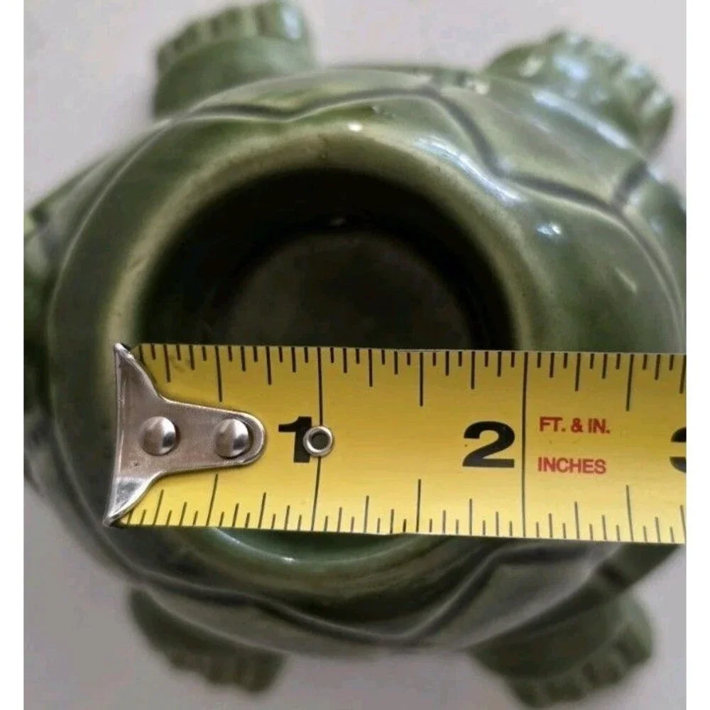 Pier 1 Green Turtle Ceramic Candle Holder Retired Limited